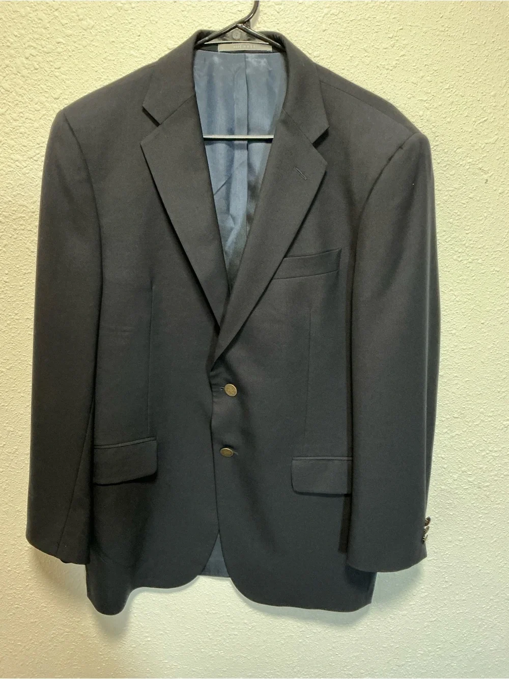 Hickey Freeman Dark Navy Two-Button Sport Coat